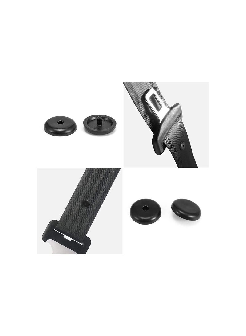 GGOOT Seat Belt Stop Buttons, 4 Pairs Seat-Belt Stopper Clips Sp-On System No Welding RequiredSeat Belt Stop Button Buttons Prevent Seat belt Buckle from Sliding Down The Belt - Image 4