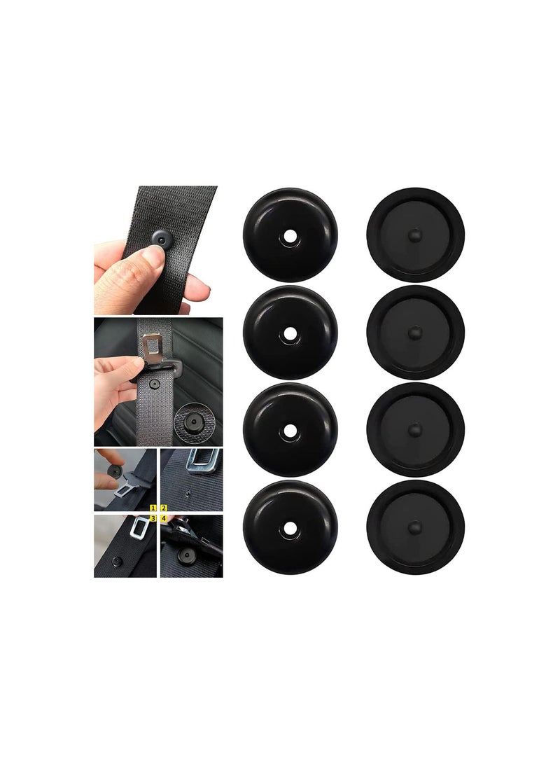 GGOOT Seat Belt Stop Buttons, 4 Pairs Seat-Belt Stopper Clips Sp-On System No Welding RequiredSeat Belt Stop Button Buttons Prevent Seat belt Buckle from Sliding Down The Belt - Image 2