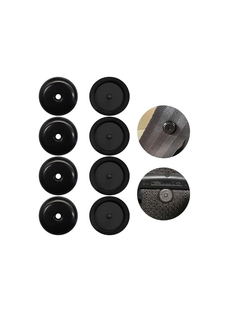GGOOT Seat Belt Stop Buttons, 4 Pairs Seat-Belt Stopper Clips Sp-On System No Welding RequiredSeat Belt Stop Button Buttons Prevent Seat belt Buckle from Sliding Down The Belt - Image 1