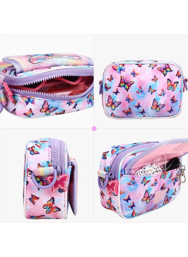 Kejea Girls Purse for Kids Age 3-8 - Butterfly Purse for Little Girl Gifts, Crossbody Bag - Image 4