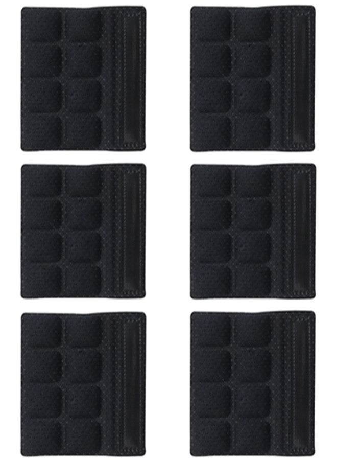 PAXLAMB 6PCS Chin Pads Foam Pad Set Strap Padding Replacements Universal Cushion Mats for Cycling Bike Bicycle Motorcycle Road Racing Riding Helmet (Black 6PCS) - Image 1