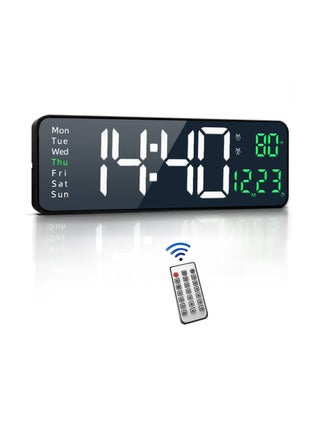 Digital Wall Clock 16.2 Inch LED Digital Wall Clock Large Display with Remote Control Automatic Brightness Digital Alarm Clock with Indoor Temperature Date Week - pzsku/ZDB9570C288F885F357C2Z/45/_/1695809274/a53431e4-29e8-44e7-a919-fc490634e6ea