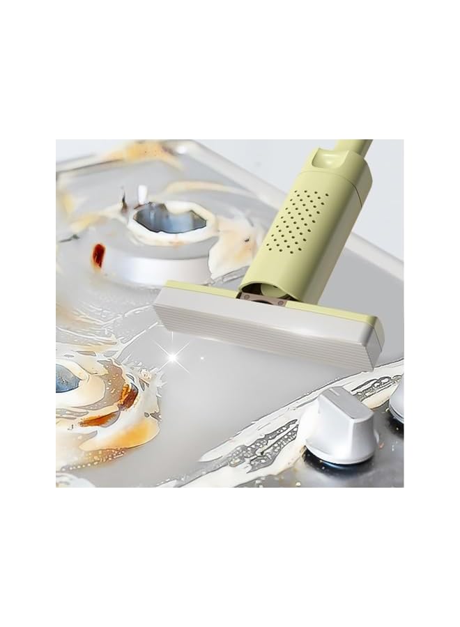 promass Mop Self Squeezing Mini Mop,Upgrade Foldable Hand-Washable Mini Mop Kitchen Mini Short Mop,Small Portable Washable Cleaning Hand Mop for Home Bathroom Desktop Glass Living Room Tool (Green) - Image 4