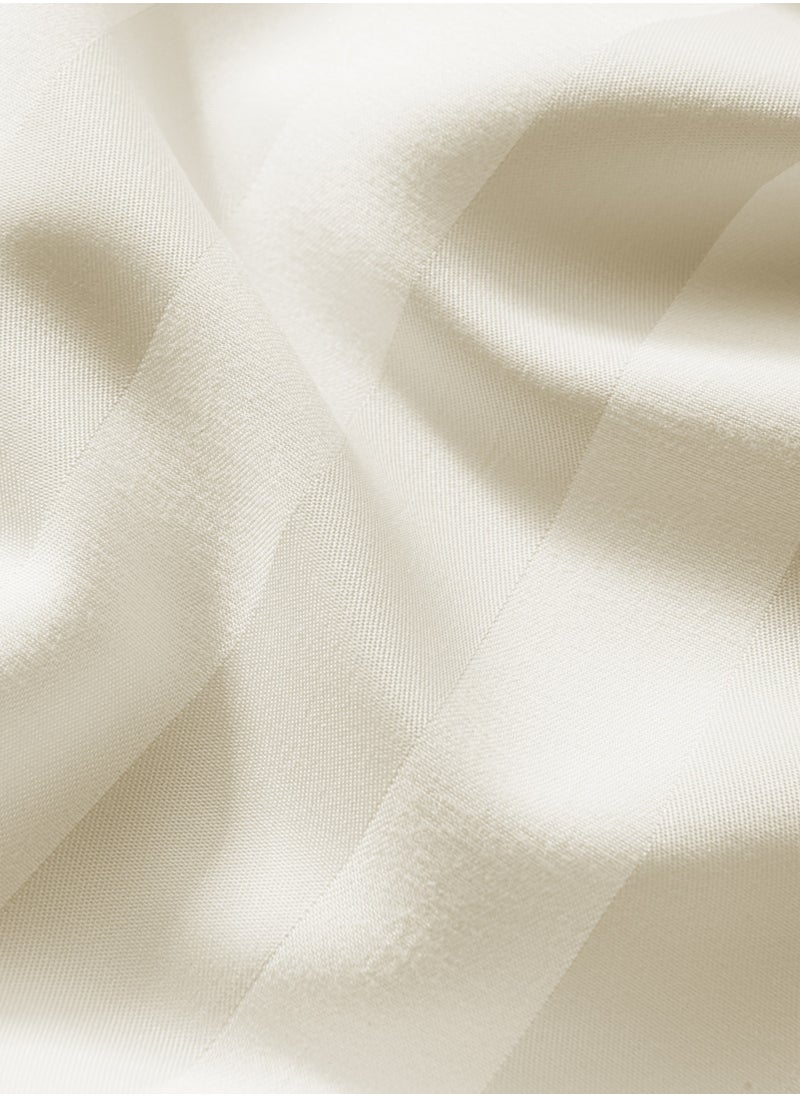 Master Home Textile - MicrofiberHotel Duvet Cover Sets, Fits 120 cm x 200 cm Size Bed, 4 Pcs Single Size, Hotel Stripe Pattern - Image 1