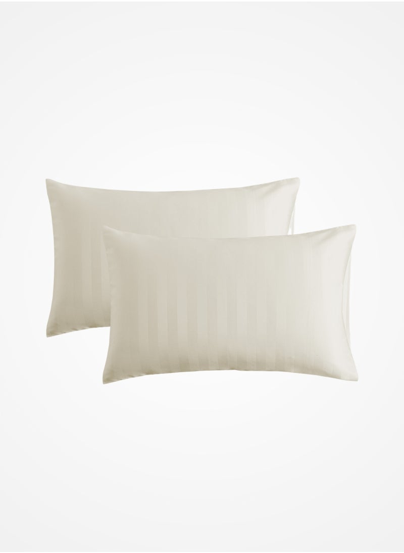 Master Home Textile - MicrofiberHotel Duvet Cover Sets, Fits 120 cm x 200 cm Size Bed, 4 Pcs Single Size, Hotel Stripe Pattern - Image 1