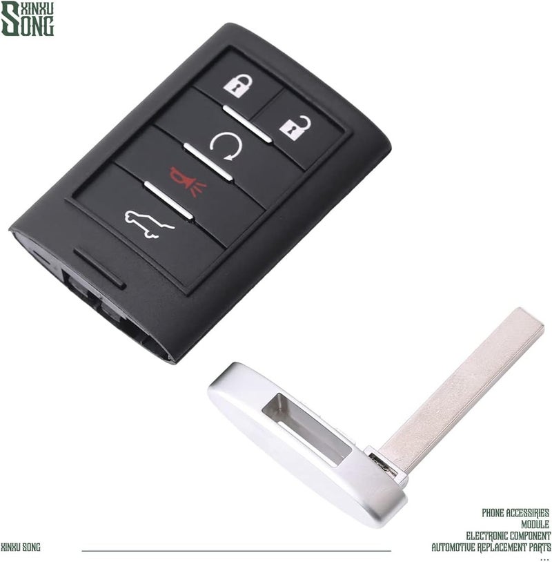 1Pcs NBG009768T Car Key Fob Keyless Control Entry Remote 20984227 5 Button Vehicles Replacement Compatible with SRX 22865375 NBG009768T 13502537 - Image 4