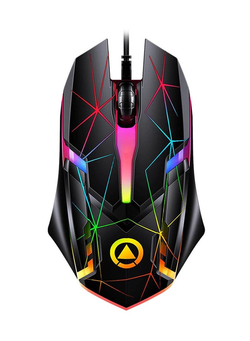 Atrasee RGB Gaming Mouse Wired PC Computer Mice for Laptop, 1200 DPI, 7 Colors LED Backlit, 3 Buttons, USB Ergonomic Optical Mouse for Game Office Windows... - Image 1