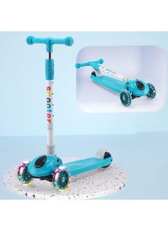 Arabest Kick Scooters for Kids,4 Adjustable Height Foldable Scooter, PU LED Wheels,3 Wheel Scooter for Kids for Girls and Boys Outdoor Learn to See  - Image 1
