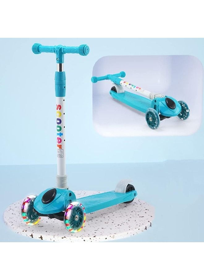 Arabest Kick Scooters for Kids,4 Adjustable Height Foldable Scooter, PU LED Wheels,3 Wheel Scooter for Kids for Girls and Boys Outdoor Learn to See  - Image 1