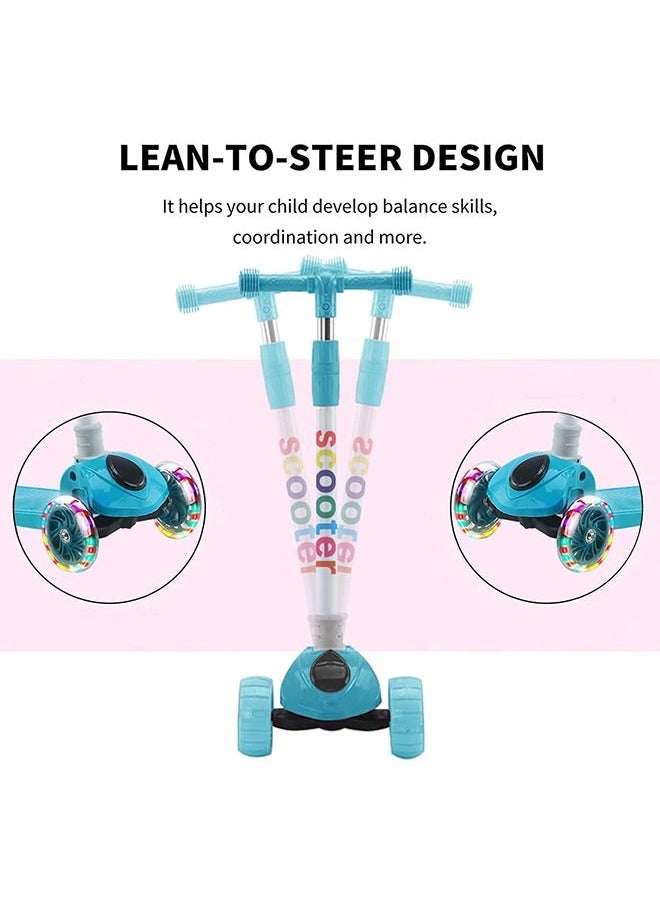 Arabest Kick Scooters for Kids,4 Adjustable Height Foldable Scooter, PU LED Wheels,3 Wheel Scooter for Kids for Girls and Boys Outdoor Learn to See  - Image 4