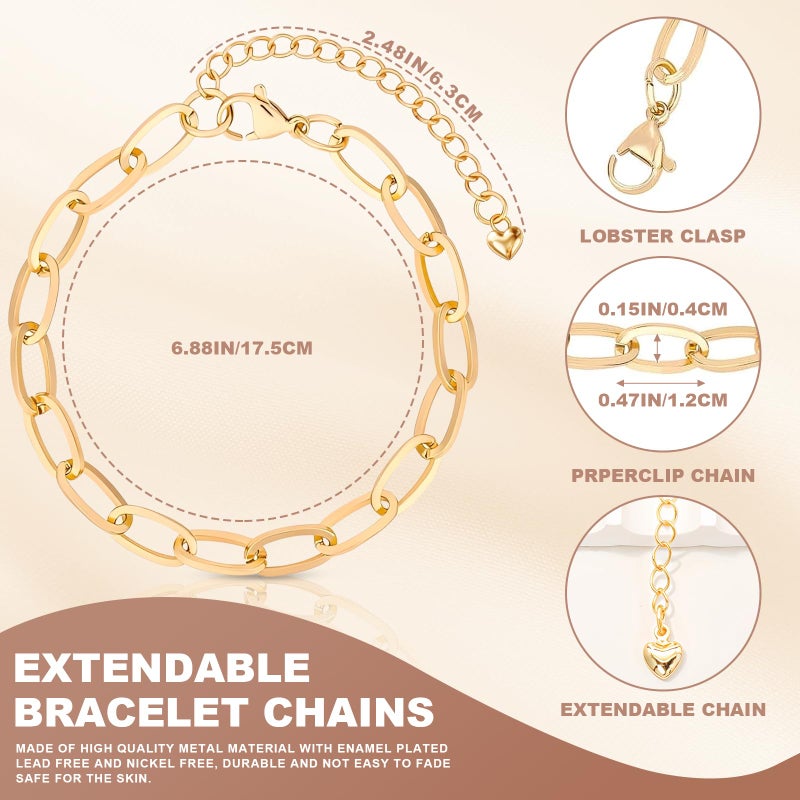 PPVWEY 450 PCS Charm Bracelet Making Kit for Women, Jewelry Making Kit Including Paperclip Chain Bracelet, Assorted Charms Bulk, Letter Pendants, Jump Rings for Bracelet Making,DIY Crafts Supplies - Image 3