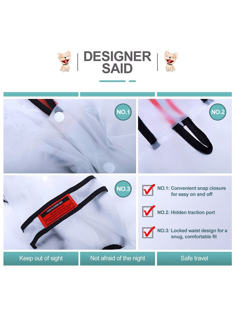 SYOSI Clear Dog Rain Coats, Waterproof Dog Raincoat, Rain Jacket Raincoat, Adjustable Reflective Lightweight Pet Rain Clothes, Dog Hooded Slicker Poncho fit for Large Dogs (3XL) - Image 5