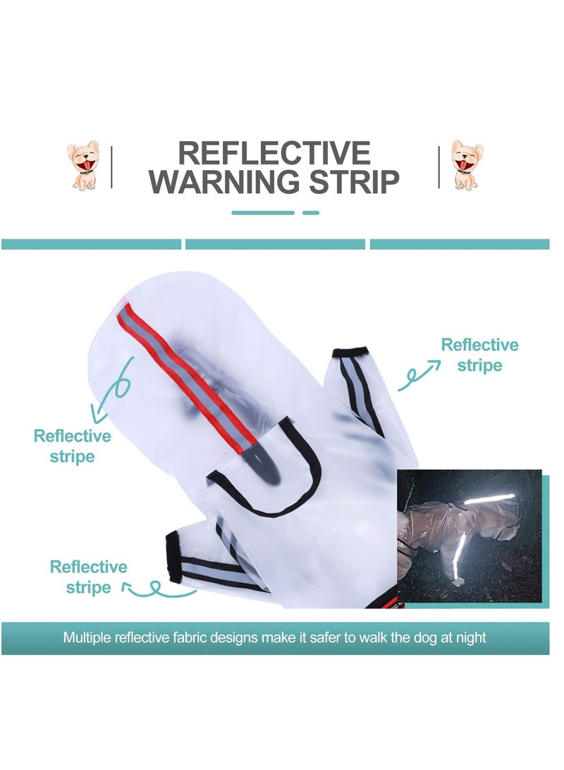 SYOSI Clear Dog Rain Coats, Waterproof Dog Raincoat, Rain Jacket Raincoat, Adjustable Reflective Lightweight Pet Rain Clothes, Dog Hooded Slicker Poncho fit for Large Dogs (3XL) - Image 3