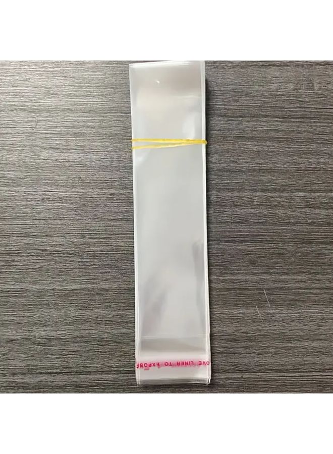 100 Pcs 4x15 Inch OPP Clear Reusable Plastic Jewelry Packaging Bags Multipurpose Storage Pouches - Image 4
