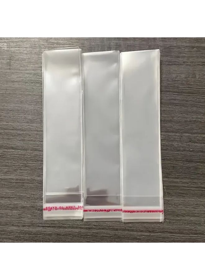 100 Pcs 4x15 Inch OPP Clear Reusable Plastic Jewelry Packaging Bags Multipurpose Storage Pouches - Image 5