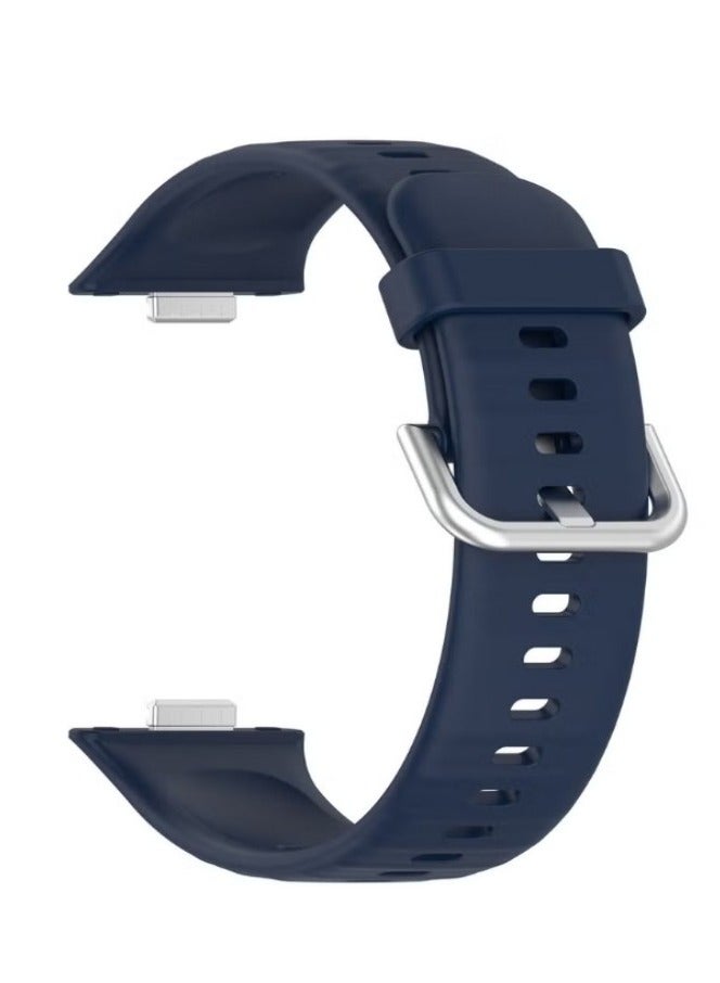 3 قطع حزام لساعة هواوي فيت 3، سوار بديل من السيليكون باللون الأسود والأبيض والأزرق - Image 2