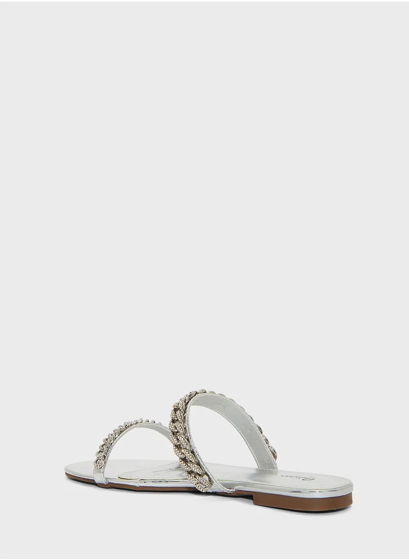 Ginger Chunky Chain Double Strap Sandals