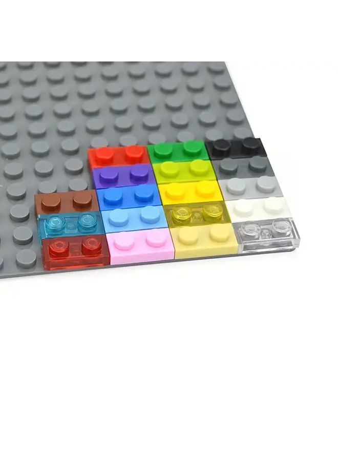 LEDUO 145 قطعة مكعبات بناء MOC باللون الوردي الفاتح، قطع رفيعة مقاس 1x2 متوافقة مع 3023، ألعاب بناء بلاستيكية متينة للأطفال، تعليم STEM تعلم إبداعي ولعب. - Image 4