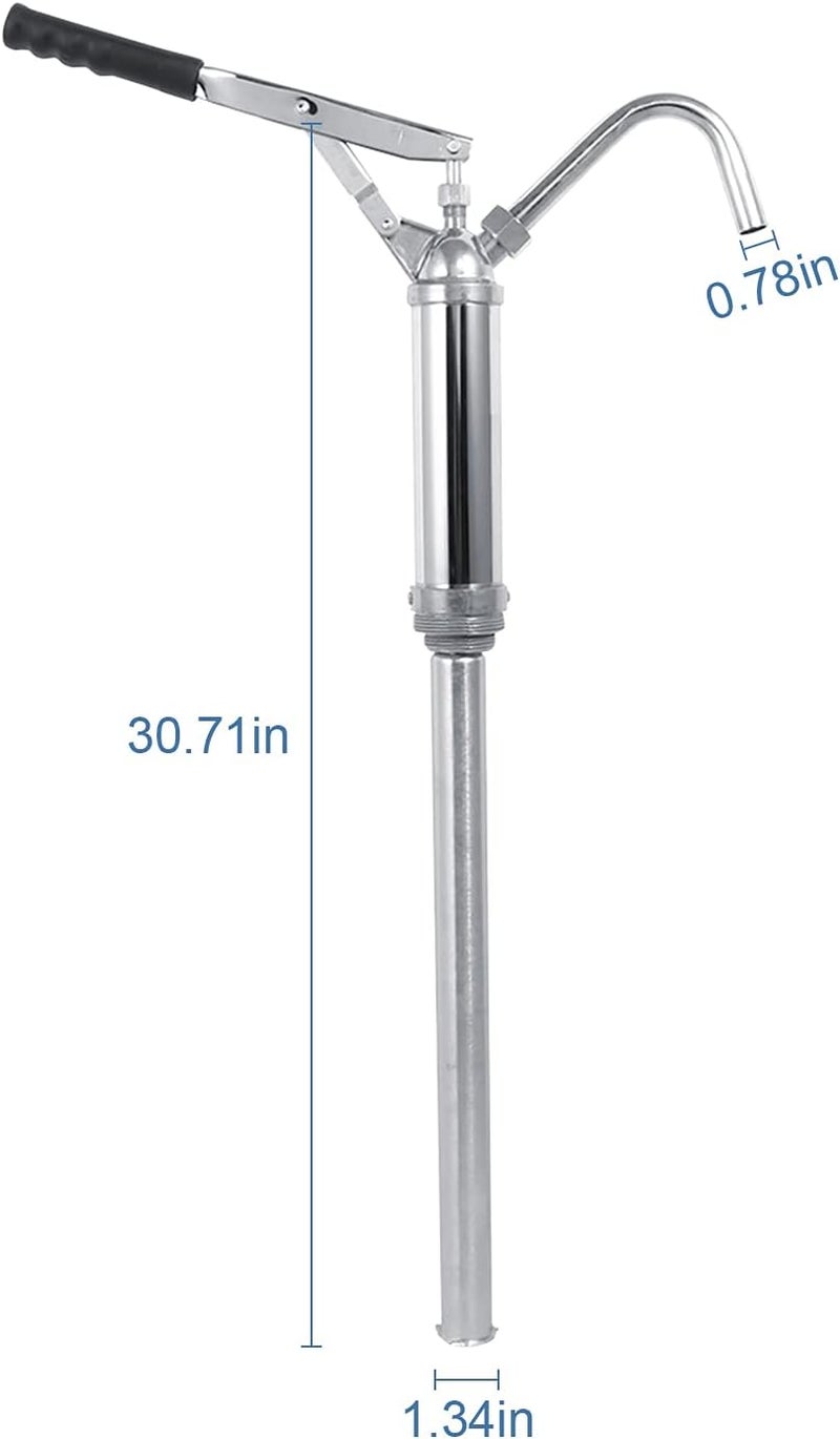 كلاراكو مضخة برميلية تعمل بالرافعة، مضخة أسطوانية يدوية للزيت سعة 55 جالونًا، مضخة يدوية لنقل الوقود من الحديد الزهر عالي التحمل تعمل بالرافعة - Image 5