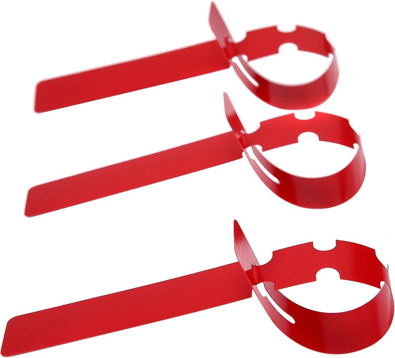 Mihey 200 Pcs Red Plastic Plant Tags with a Marker Pen, Wrap Around Hanging Tree Tags Nursery Garden Labels Waterproof Nursery Garden Stakes, 2x20cm - Image 4