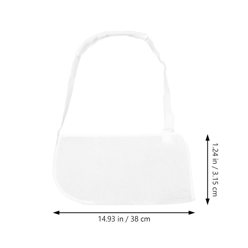 Mesh Arm Sling Adjustable Shoulder Immobilizer Brace Breathable White Arm Support for Shoulder Injury and Clavicle Fracture, Adult and Use - Image 2