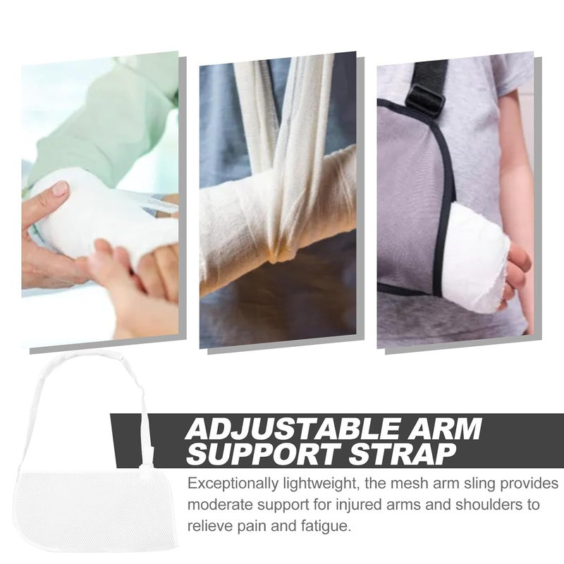 Mesh Arm Sling Adjustable Shoulder Immobilizer Brace Breathable White Arm Support for Shoulder Injury and Clavicle Fracture, Adult and Use - Image 3