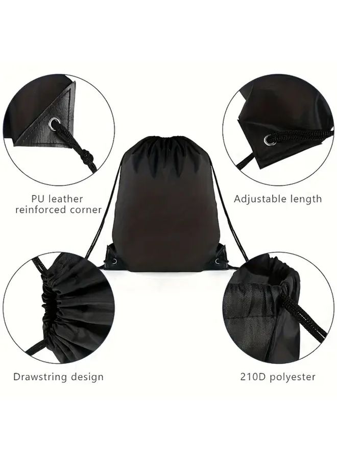 Foldable Oxford Cloth Drawstring Backpack 3PCS Paradise Blue for Sports Fitness Outdoor - Image 4