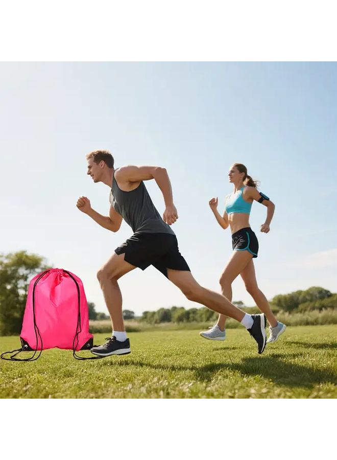 Foldable Oxford Cloth Drawstring Backpack 3PCS Paradise Blue for Sports Fitness Outdoor - Image 1