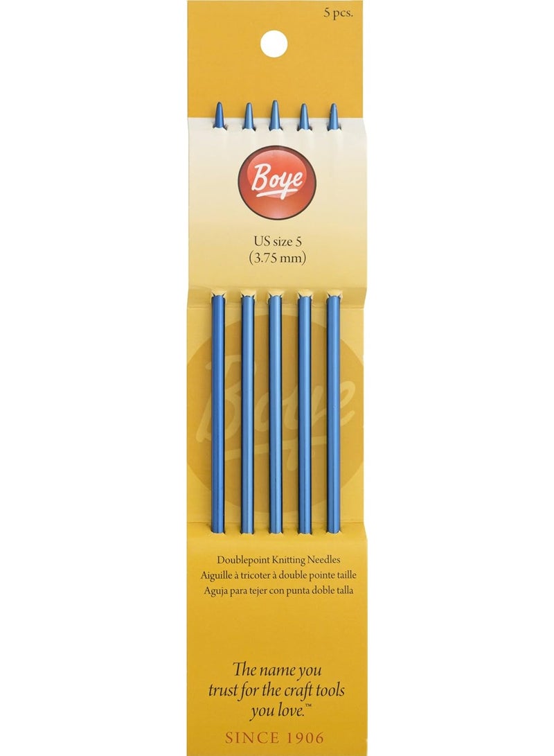 Boye 7-Inch Aluminum Double Point Knitting Needles, Size 5