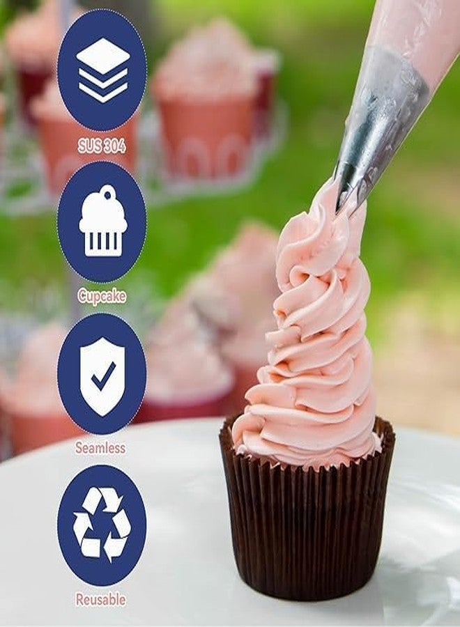 BAKING SET مجموعة أدوات الخبز | 4 قطع متعددة الألوان (1M، 2D، 4B، 1A) من رؤوس تزيين الكيك، وفوهات تزيين الكيك، وأدوات الخبز لتزيين كريمة الزبدة، والكريمة، وكيك عيد الميلاد، والكاب كيك، والأعمال الفنية اليدوية - Image 3