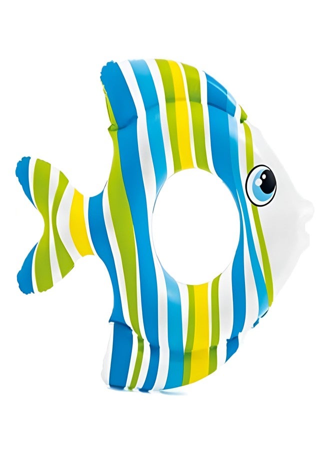 VWretails Inflatable Fish Swim Ring for Kids, Colorful Fish-Shaped Swimming Float Pool, Beach & Water Play Toy for Children 77cm x 76cm, 3 to 6 Years (Pack of Any 1 Design) - Image 4