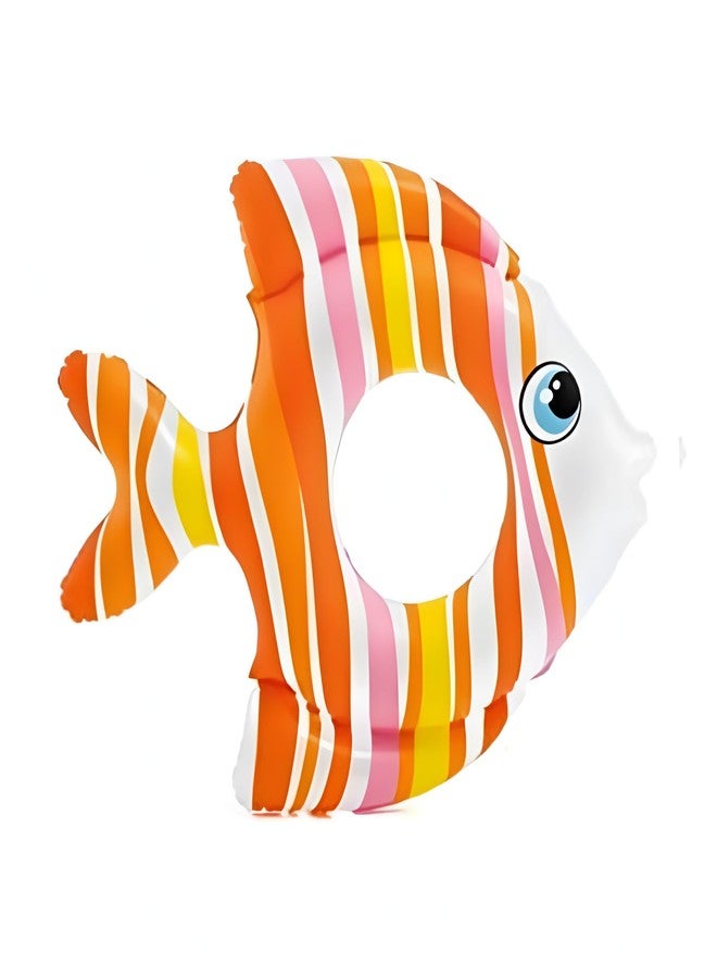 VWretails Inflatable Fish Swim Ring for Kids, Colorful Fish-Shaped Swimming Float Pool, Beach & Water Play Toy for Children 77cm x 76cm, 3 to 6 Years (Pack of Any 1 Design) - Image 3