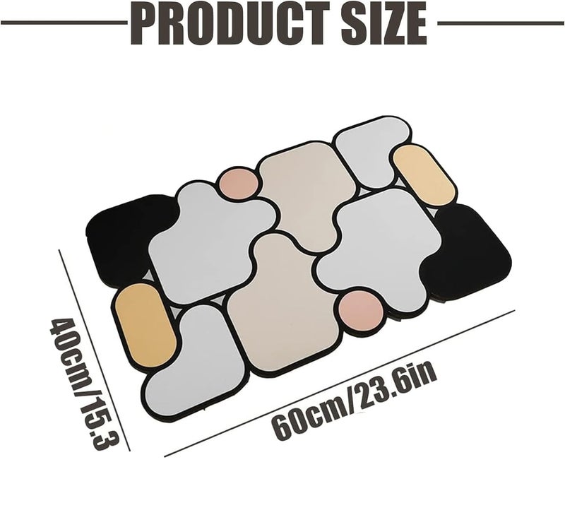 IQS Enterprise Colorful Bathroom mat Anti Slip Water Absorbent Oval Shape Rubber Mat for Floor Bathroom and Door Microfiber Mat for Bedroom Kitchen Door Mat Floor Mat Bathroom Door Mat 1 pcs - Image 2