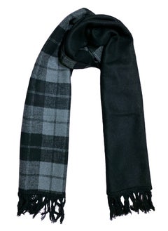 Double Face Solid & Plaid Check/Carreau/Stripe Pattern Wool Winter Scarf/Shawl/Wrap/Keffiyeh/Headscarf/Blanket For Men & Women - Large Size 50x190cm - P05 Black / Grey - pzsku/ZDB96BDD337D148FB9A56Z/45/_/1740195970/fcd58ac7-1cbb-4168-a519-274d8ed825f1