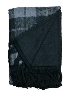 Double Face Solid & Plaid Check/Carreau/Stripe Pattern Wool Winter Scarf/Shawl/Wrap/Keffiyeh/Headscarf/Blanket For Men & Women - Large Size 50x190cm - P05 Black / Grey - pzsku/ZDB96BDD337D148FB9A56Z/45/_/1740195971/7bf66cbc-9f58-459b-bbce-522685a154fc