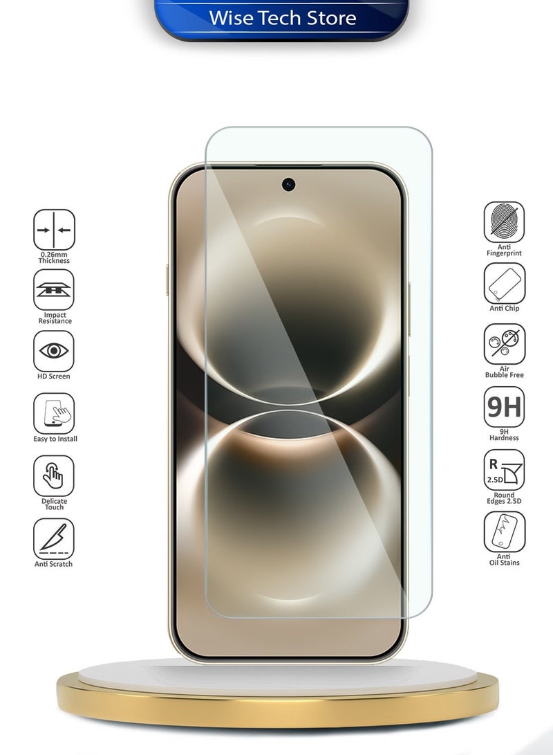 Wtech Huawei nova 15 Max 4G 2026 WTech Premium Series Curved Edges 9H 2.5D Tempered Glass Screen Protector (MSG9CN) - Clear - Image 2
