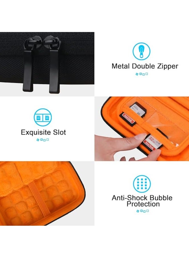 erorex Carrying Case for SanDisk Extreme Pro/SanDisk Extreme Portable External SSD 500GB 1TB 2TB 4TB USB-C Solid State Drive EVA Shockproof Protective Storage Travel Bag, Black+Orange  - Image 2