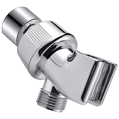 COSBAY Shower Arm Holder for Handheld Shower Head, Adjustable Mount Bracket, Shower arm Adapter with Swivel Ball, 1/2-Inch, Chrome, 0.5 - Image 1