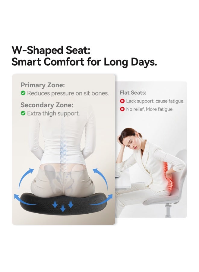 SIHOO M56C Ergonomic Office Chair, High Back Desk Chair, Lumbar Support, Swivel Computer Task Chair with Adjustable Headrest, Tilt Function,Black - Image 4