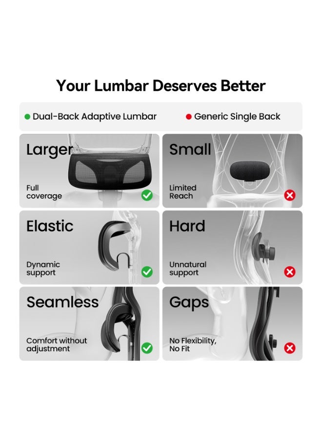 SIHOO M56C Ergonomic Office Chair, High Back Desk Chair, Lumbar Support, Swivel Computer Task Chair with Adjustable Headrest, Tilt Function,Black - Image 5