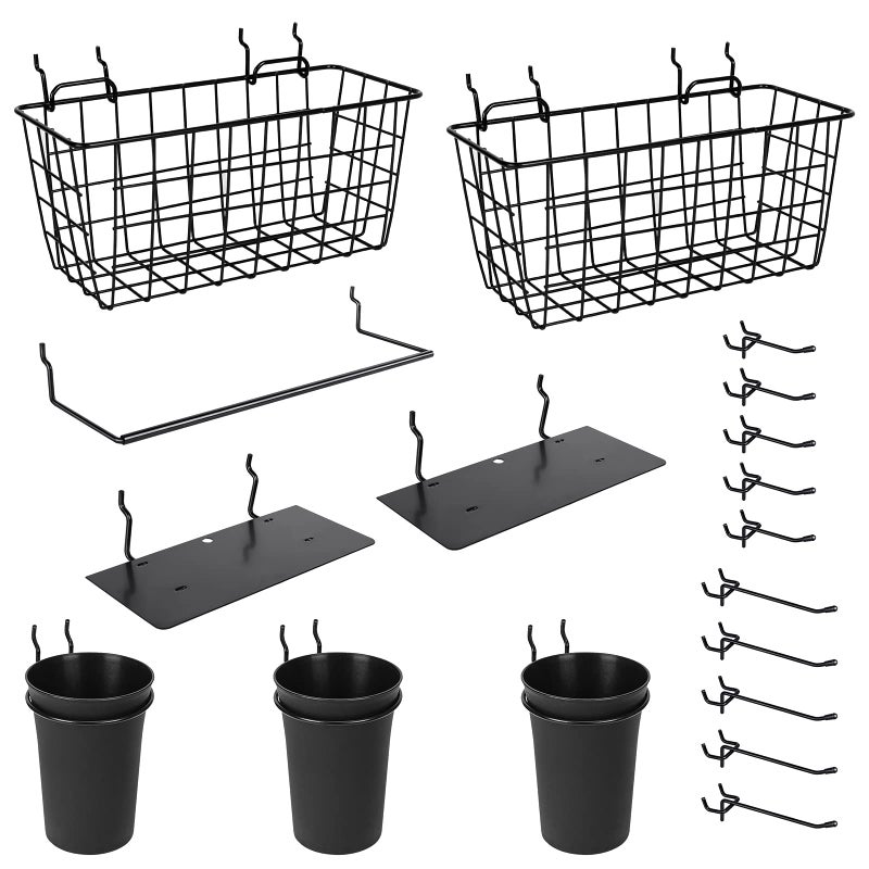 G.CORE Pegboard Organizer Accessories 18 Pack, Peg Board Hooks Assortment Organizer Accessory, Various Tools Storage Arrange System Kit for Garage Craft Workshop Workbench Hobby Office - Image 1