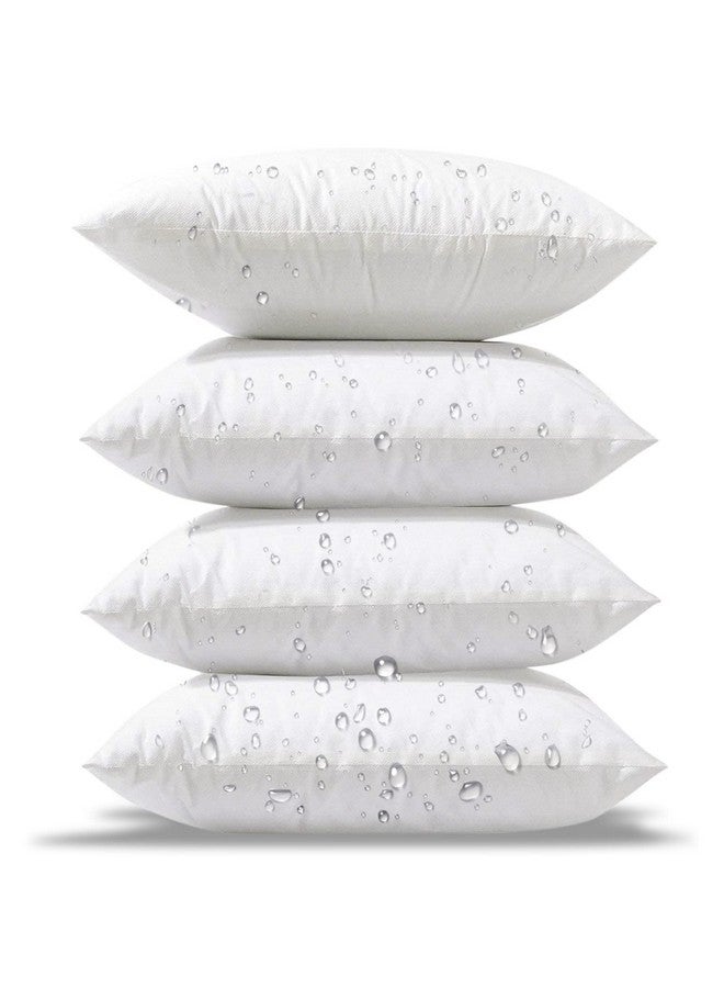 Phantoscope Phantoscope 20 x 20 Outdoor Pillow Inserts - Pack of 4 Outdoor Pillows Water Resistant Throw Pillow Inserts Hypoallergenic Square Decorative Couch Sham Cushion Stuffer - 20 Inches  - Image 1