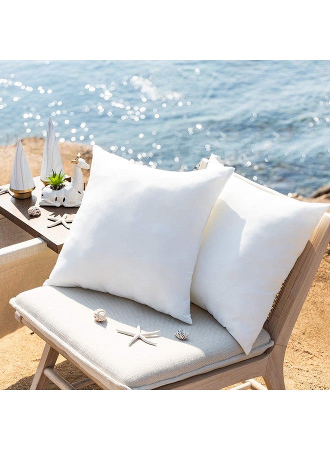 Phantoscope Phantoscope 20 x 20 Outdoor Pillow Inserts - Pack of 4 Outdoor Pillows Water Resistant Throw Pillow Inserts Hypoallergenic Square Decorative Couch Sham Cushion Stuffer - 20 Inches  - Image 2