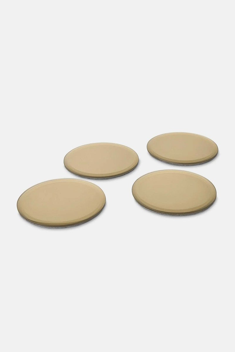 Tchibo 4,Pcs Glass Substitute Coasters, Gold  - Image 2