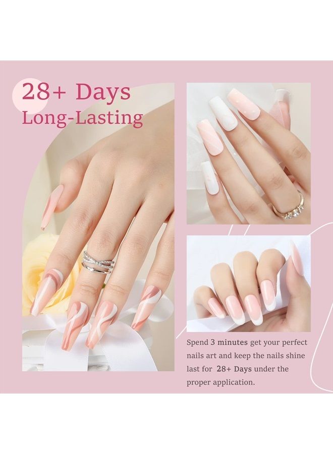 modelones طقم طلاء أظافر جل - 6 ألوان وردي نود، طلاء جل بلون الربيع الباستيل، وردي فاتح، طلاء أظافر محايد، أبيض، وردي خفيف، طقم بدء استخدام جل الأظافر LED، هدية شائعة لفن الأظافر، DIY، مانكير للنساء - Image 5