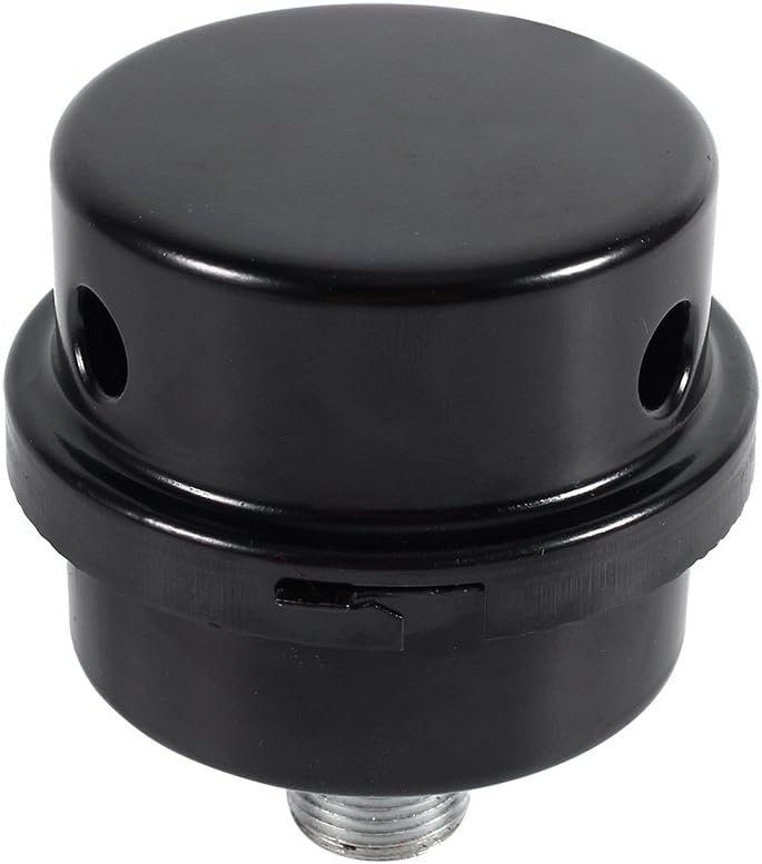 klarako Air Filter Black Metal Air Compressor Intake Filter Muffler Silencer Thread 3/8" 16MM Filter Muffler Noise Muffler Silencer - Image 1