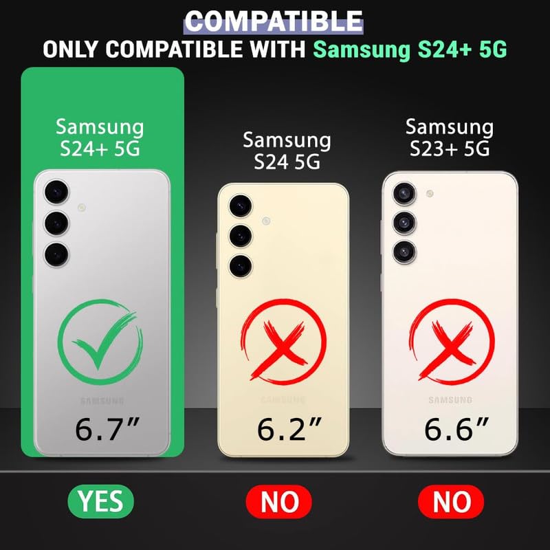 US LITE Back Cover for Samsung Galaxy S24 Plus with Portable Kickstand | Mag-Safe Compatible Magnetic Case | Shockproof Military Grade Protection | Extreme Protection Phone Cover – Grey - Image 2