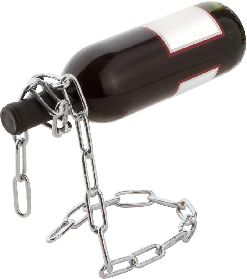 Fantasee Suspending Chain Wine Holder  Stainless Steel Magic Wine Rack Wine Bottle Holder Novelty Gift for Kitchen Home Decoration (Bronze) - Image 4