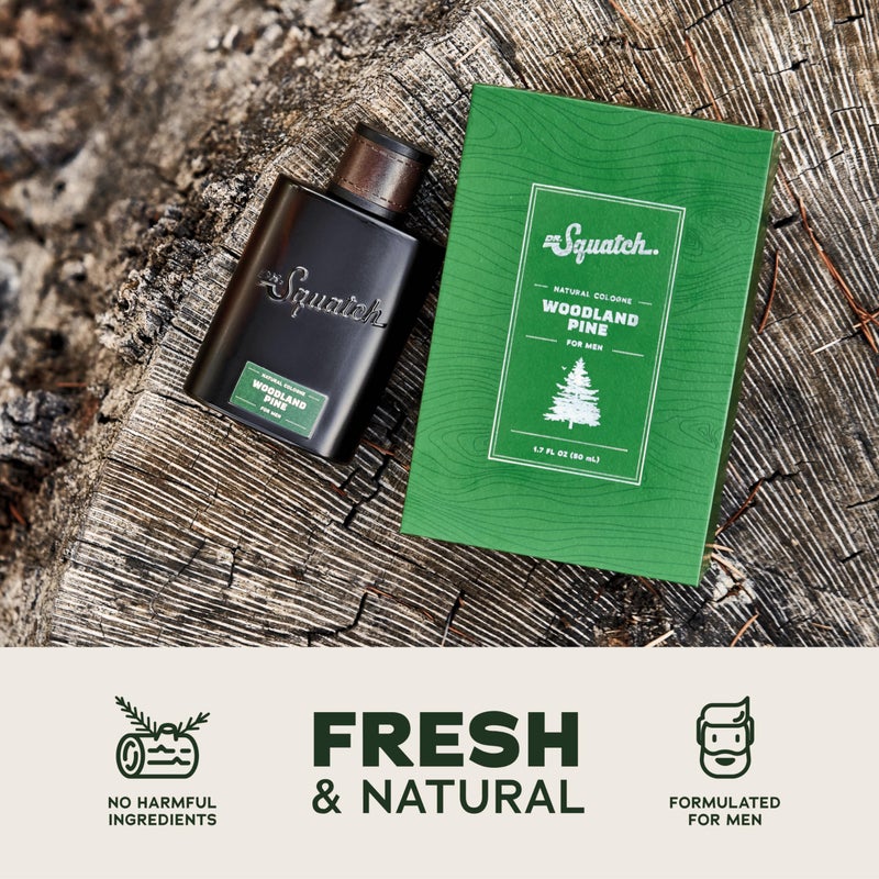 Dr. Squatch Natural Cologne for Men - Scent-Lock Technology and Sustainably-Sourced Ingredients - Woodland Pine Cologne (1.7 fl oz) - Image 4
