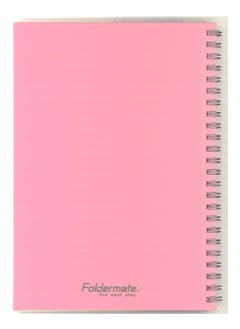 Foldermate A5 Size Deluxe Spiral Notebook 70 Sheets Pink Cover  - Image 4